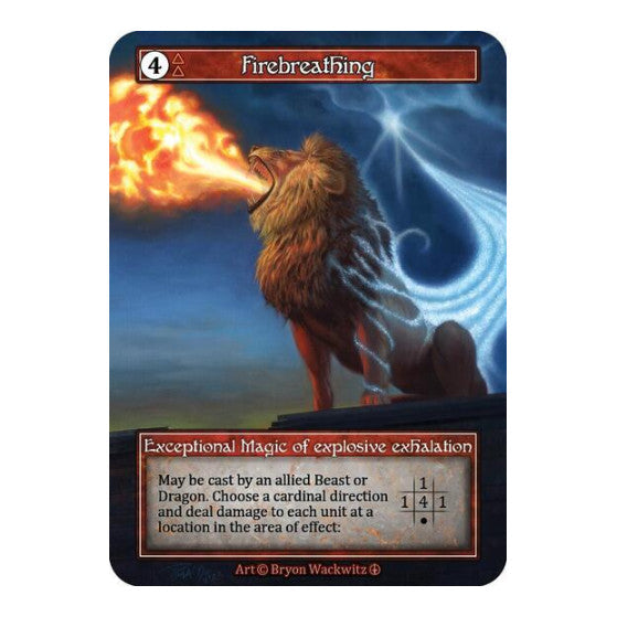 Firebreathing (Foil) (ART) Exceptional (Foil Lightly Played) Arthurian Legends Sorcery: Contested Realm: 2024