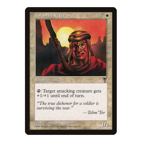 Infantry Veteran (VIS) #9 Common (Lightly Played) Visions Magic: The Gathering: 1997