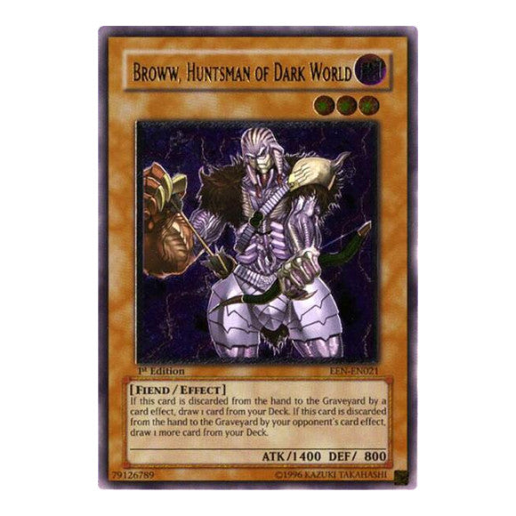 Broww, Huntsman of Dark World (UTR) (EEN) #EEN-EN021 Ultimate Rare (Unlimited Damaged) Elemental Energy YuGiOh: 2005