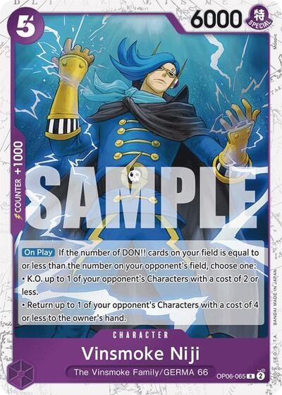 Vinsmoke Niji (OP06-065) (Jolly Roger Foil) (PRB-01) #OP06-065 Rare (Foil Lightly Played) Premium Booster -The Best- One Piece Card Game: 2024