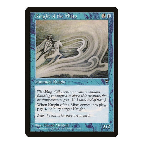 Knight of the Mists (VIS) #36 Common (Moderately Played) Visions Magic: The Gathering: 1997