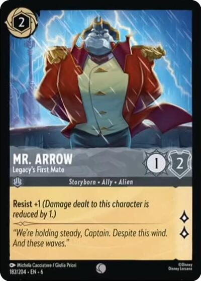 Mr Arrow Legacys First Mate (6) #182/204 Common (Near Mint) Azurite Sea Disney Lorcana: 2024