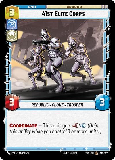 41st Elite Corps (TWI) #045/257 Common (Near Mint) Twilight of the Republic Star Wars: Unlimited: 2024