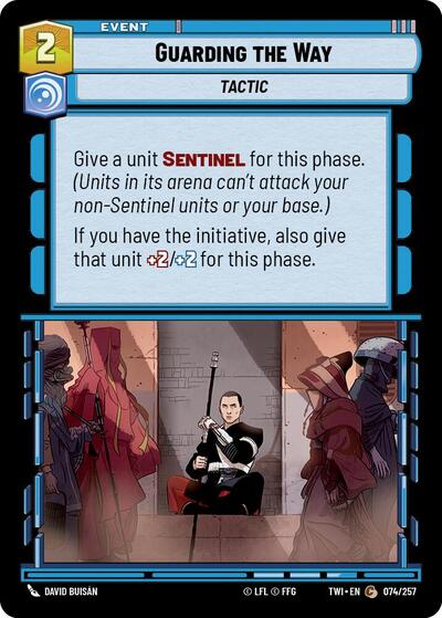 Guarding the Way (TWI) #074/257 Common (Near Mint) Twilight of the Republic Star Wars: Unlimited: 2024