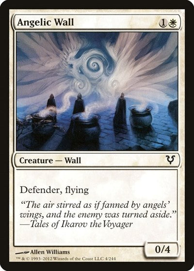 Angelic Wall (AVR) #4 Common (Foil Lightly Played) Avacyn Restored Magic: The Gathering: 2012