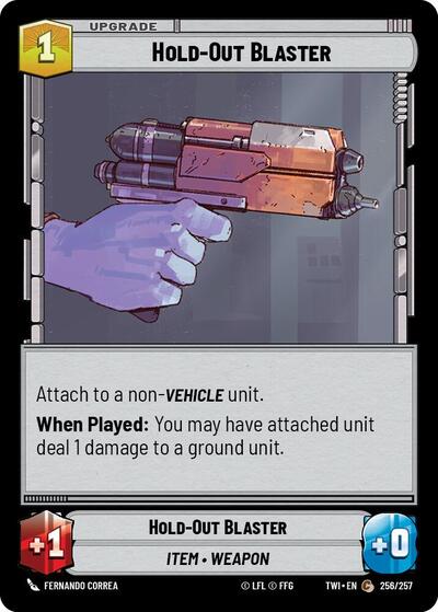 Hold Out Blaster (TWI) #256/257 Common (Near Mint) Twilight of the Republic Star Wars: Unlimited: 2024