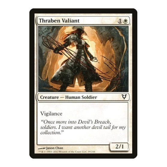 Thraben Valiant (AVR) #39 Common (Lightly Played) Avacyn Restored Magic: The Gathering: 2012