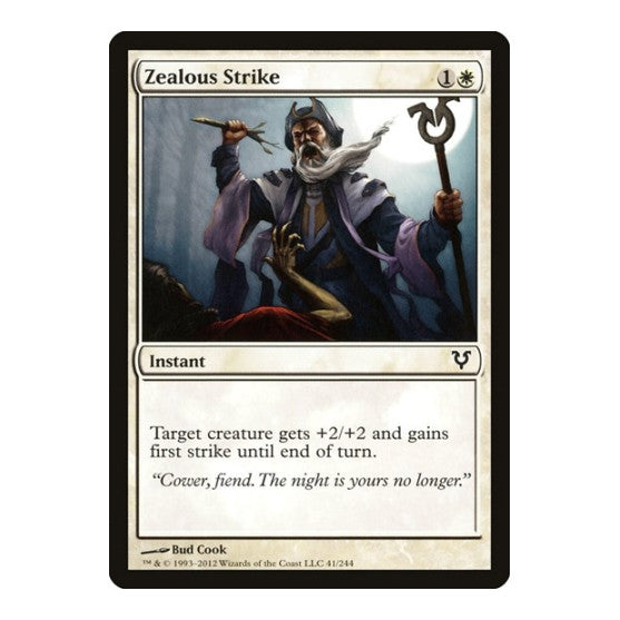 Zealous Strike (AVR) #41 Common (Lightly Played) Avacyn Restored Magic: The Gathering: 2012