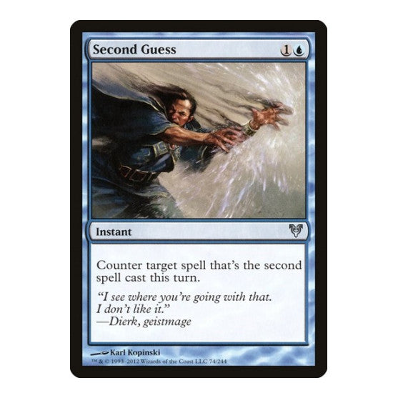 Second Guess (AVR) #74 Uncommon (Lightly Played) Avacyn Restored Magic: The Gathering: 2012