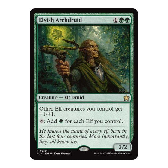 Elvish Archdruid (FDN) #219 Rare Foundations Magic: The Gathering: 2024