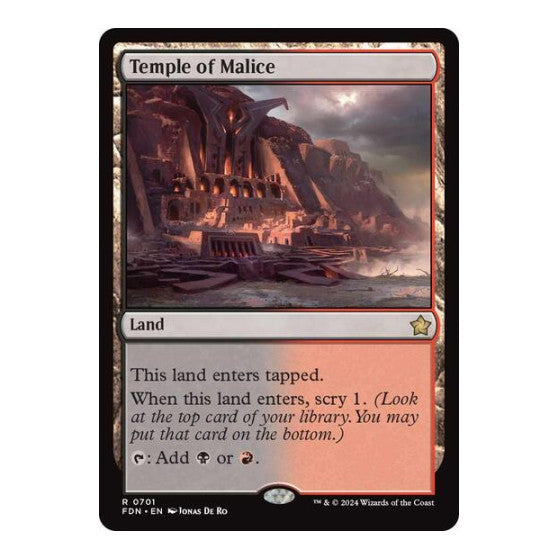 Temple of Malice (FDN) #701 Rare (Lightly Played) Foundations Magic: The Gathering: 2024