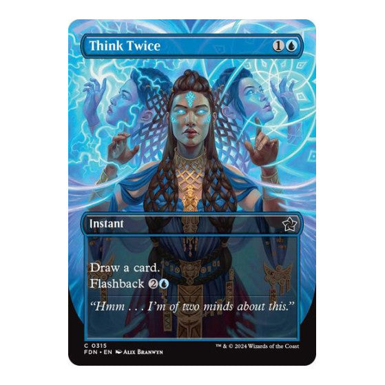 Think Twice Borderless (FDN) #315 Common (Lightly Played) Foundations Magic: The Gathering: 2024