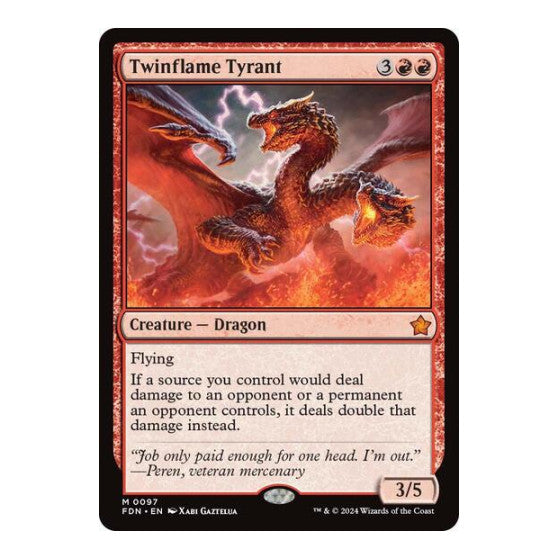 Twinflame Tyrant (FDN) #97 Mythic Rare (Near Mint) Foundations Magic: The Gathering: 2024