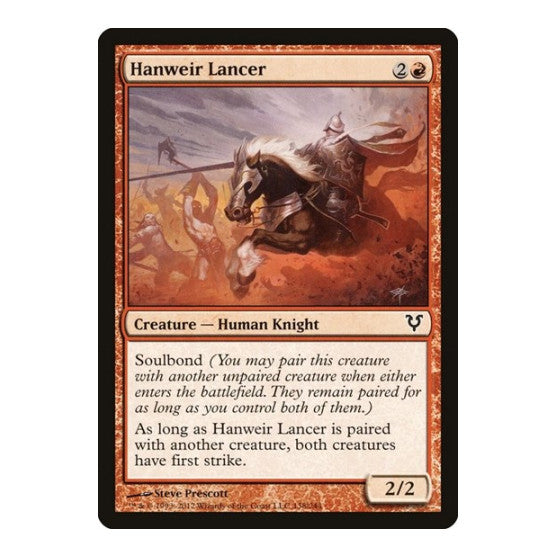 Hanweir Lancer (AVR) #138 Common (Heavily Played) Avacyn Restored Magic: The Gathering: 2012