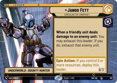 Jango Fett Concealing the Conspiracy Hyperspace (TWI) #291 Common (Near Mint) Twilight of the Republic Star Wars: Unlimited: 2024
