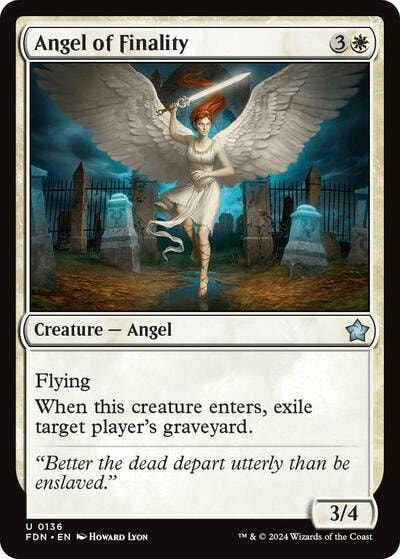 Angel of Finality (FDN) #136 Uncommon Foundations Magic: The Gathering: 2024