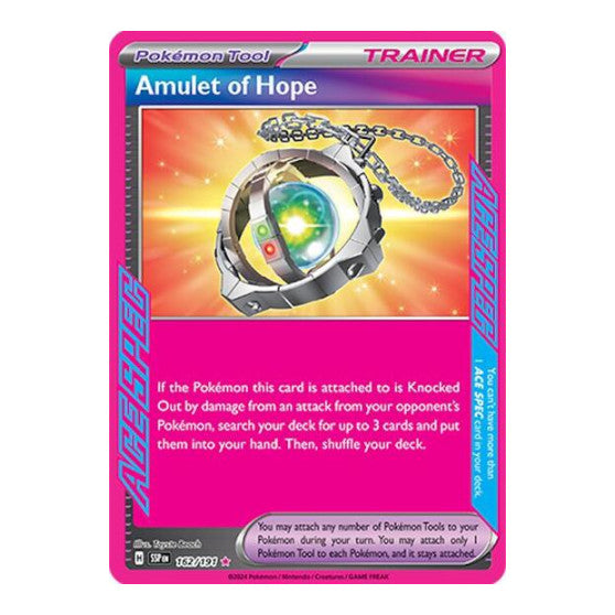 Amulet of Hope (SSP) #162/191 ACE SPEC Rare (Holofoil Near Mint) SV08: Surging Sparks Pokemon: 2024