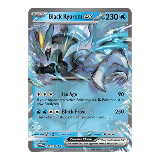Black Kyurem ex - 048/191 (SSP) #048/191 Double Rare (Holofoil Near Mint) SV08: Surging Sparks Pokemon: 2024