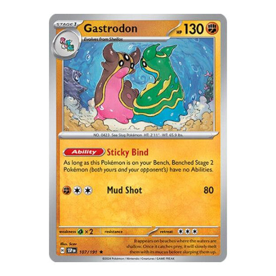 Gastrodon (SSP) #107/191 Rare (Holofoil Lightly Played) SV08: Surging Sparks Pokemon: 2024