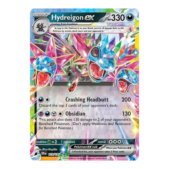 Hydreigon ex - 119/191 (SSP) #119/191 Double Rare (Holofoil Near Mint) SV08: Surging Sparks Pokemon: 2024