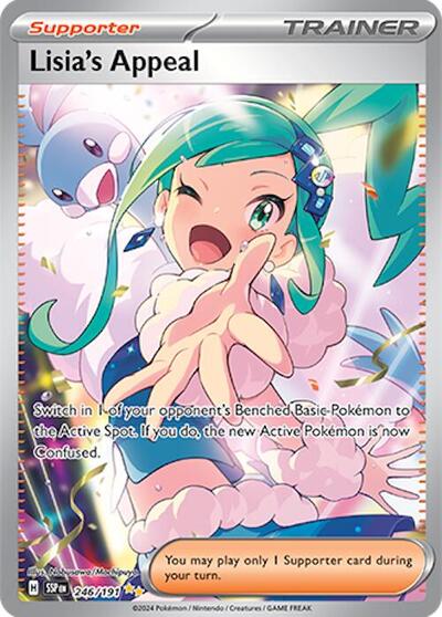 Lisias Appeal 246 191 (SSP) #246/191 Special Illustration Rare (Holofoil Near Mint) SV08: Surging Sparks Pokemon: 2024