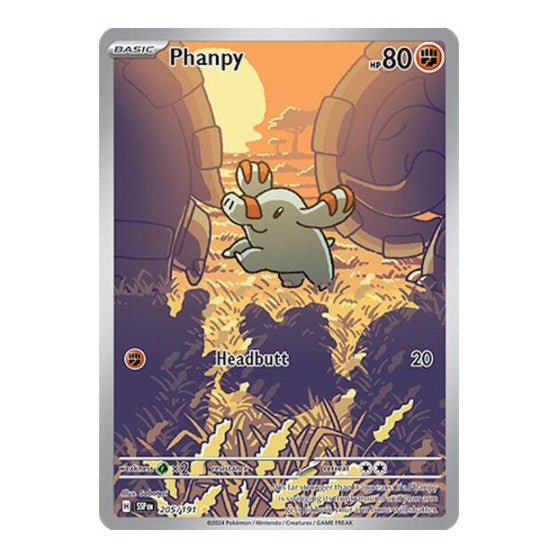 Phanpy - 205/191 (SSP) #205/191 Illustration Rare SV08: Surging Sparks Pokemon: 2024