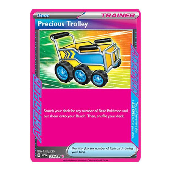Precious Trolley (SSP) #185/191 ACE SPEC Rare (Holofoil Near Mint) SV08: Surging Sparks Pokemon: 2024