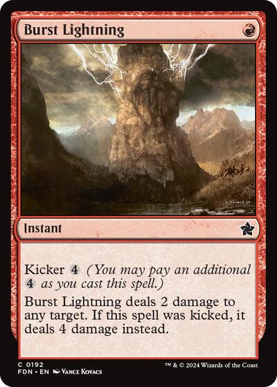 2024 Magic: Foundations (FDN) - Burst Lightning (#192, Common)
