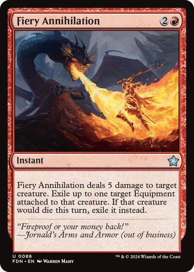 Fiery Annihilation (FDN) #86 Uncommon (Lightly Played) Foundations Magic: The Gathering: 2024