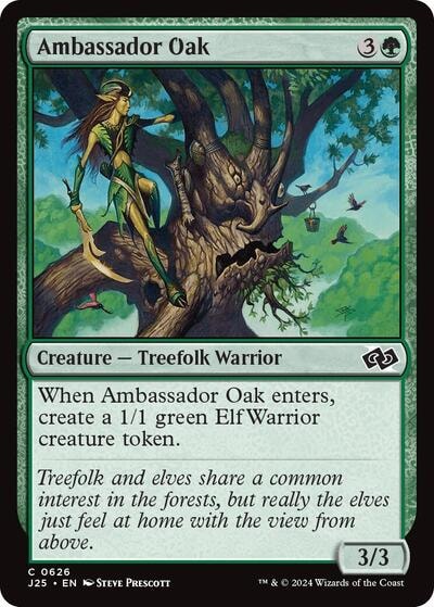 Ambassador Oak (J25) #626 Common (Lightly Played) Foundations Jumpstart Magic: The Gathering: 2024