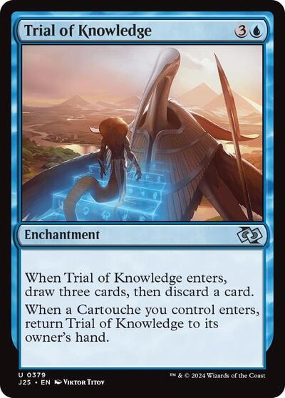 Trial of Knowledge (J25) #379 Uncommon (Lightly Played) Foundations Jumpstart Magic: The Gathering: 2024