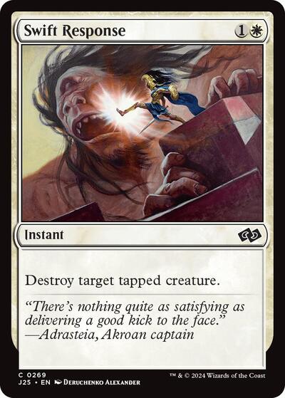 Swift Response (J25) #269 Common (Lightly Played) Foundations Jumpstart Magic: The Gathering: 2024