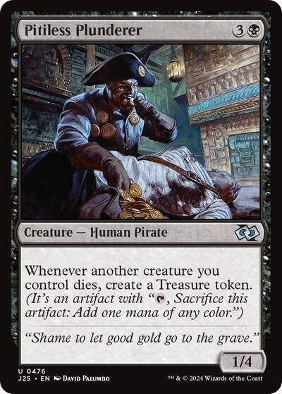 Pitiless Plunderer (J25) #476 Uncommon (Lightly Played) Foundations Jumpstart Magic: The Gathering: 2024