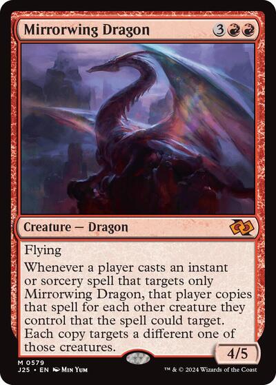 Mirrorwing Dragon (J25) #579 Mythic Rare (Lightly Played) Foundations Jumpstart Magic: The Gathering: 2024