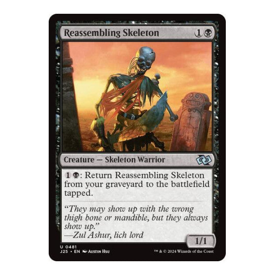 Reassembling Skeleton (J25) #481 Uncommon (Lightly Played) Foundations Jumpstart Magic: The Gathering: 2024