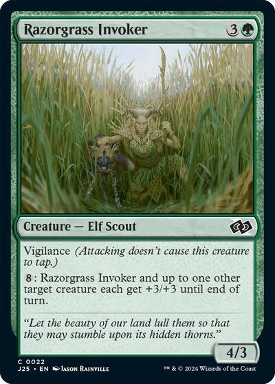 Razorgrass Invoker (J25) #22 Common (Lightly Played) Foundations Jumpstart Magic: The Gathering: 2024