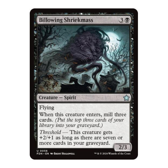 Billowing Shriekmass (FDN) #56 Uncommon (Lightly Played) Foundations Magic: The Gathering: 2024