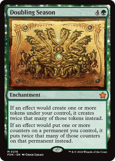 Doubling Season (FDN) #216 Mythic Rare (Near Mint) Foundations Magic: The Gathering: 2024