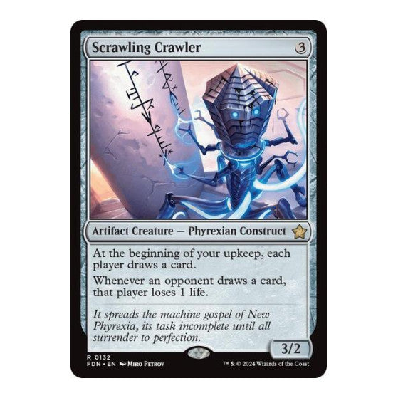 Scrawling Crawler (FDN) #132 Rare (Near Mint) Foundations Magic: The Gathering: 2024