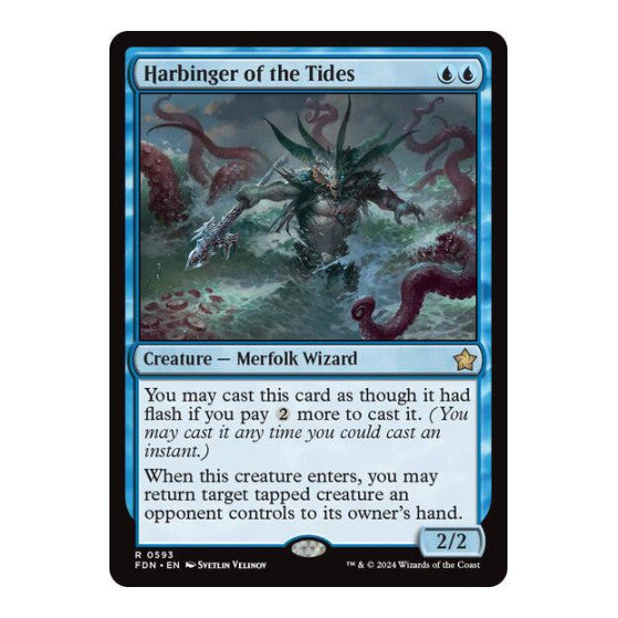 Harbinger of the Tides (FDN) #593 Rare (Lightly Played) Foundations Magic: The Gathering: 2024