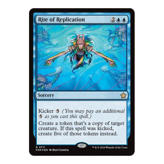 Rite of Replication (FDN) #711 Rare (Foil Lightly Played) Foundations Magic: The Gathering: 2024
