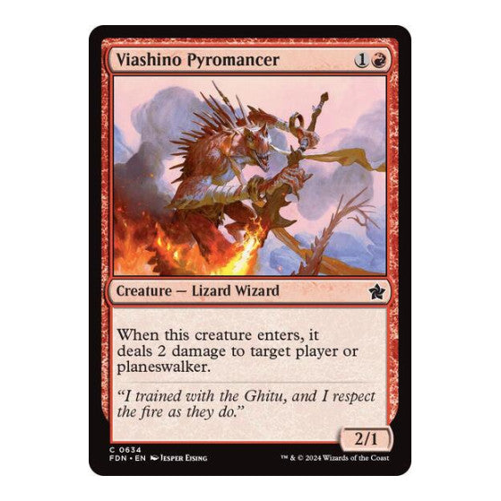 Viashino Pyromancer (FDN) #634 Common (Lightly Played) Foundations Magic: The Gathering: 2024