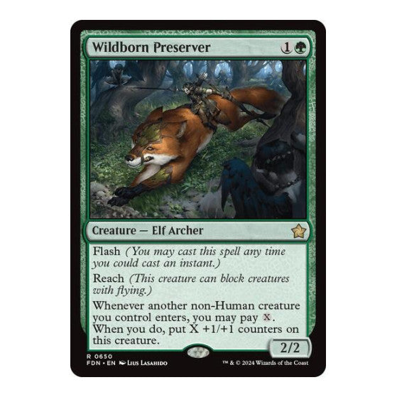 Wildborn Preserver (FDN) #650 Rare (Lightly Played) Foundations Magic: The Gathering: 2024