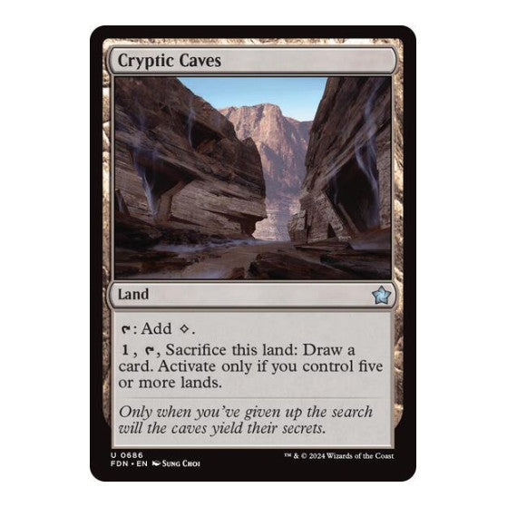 Cryptic Caves 0686 (FDN) #686 Uncommon (Lightly Played) Foundations Magic: The Gathering: 2024