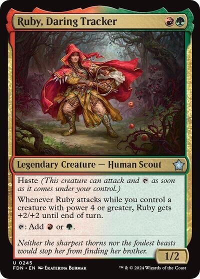 Ruby Daring Tracker (FDN) #245 Uncommon (Lightly Played) Foundations Magic: The Gathering: 2024