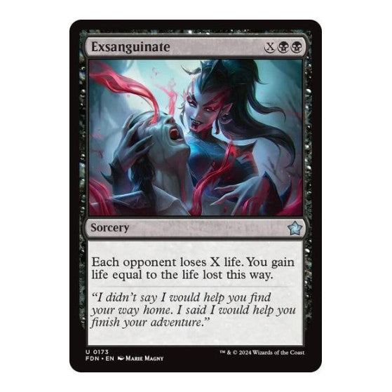 Exsanguinate (FDN) #173 Uncommon (Lightly Played) Foundations Magic: The Gathering: 2024