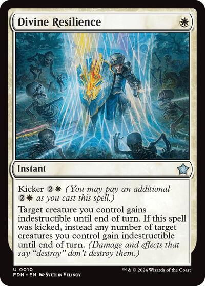 Divine Resilience (FDN) #10 Uncommon (Lightly Played) Foundations Magic: The Gathering: 2024