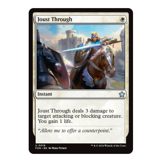 Joust Through (FDN) #19 Uncommon Foundations Magic: The Gathering: 2024