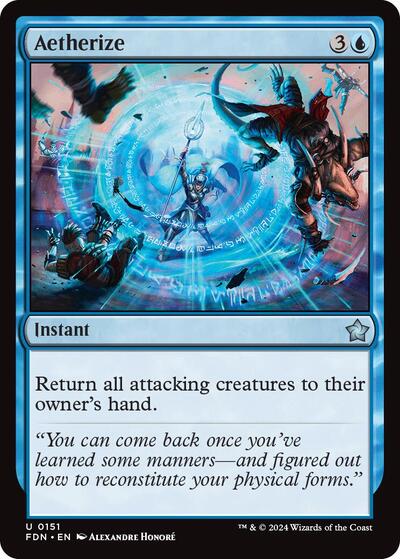 Aetherize (FDN) #151 Uncommon (Lightly Played) Foundations Magic: 2024