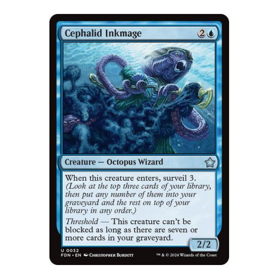 Cephalid Inkmage (FDN) #32 Uncommon Foundations Magic: The Gathering: 2024